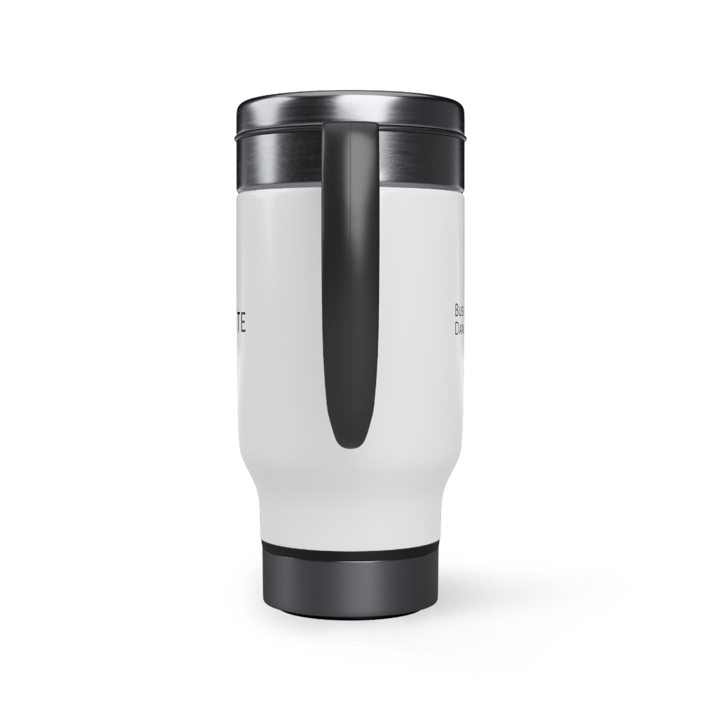 Business With the Bears Stainless Steel Travel Mug with Handle, 14oz