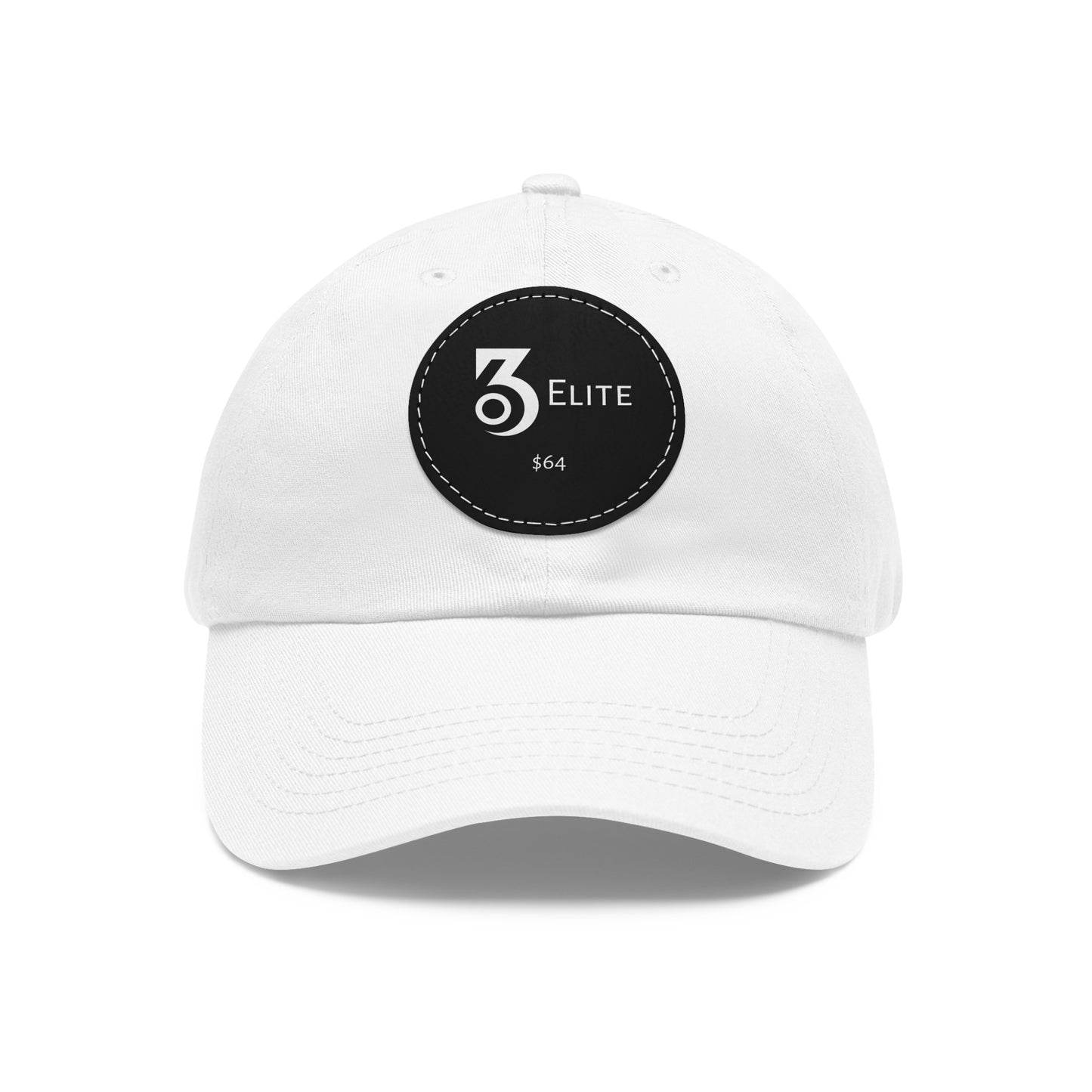 $64 Hat with Leather Patch (Round)