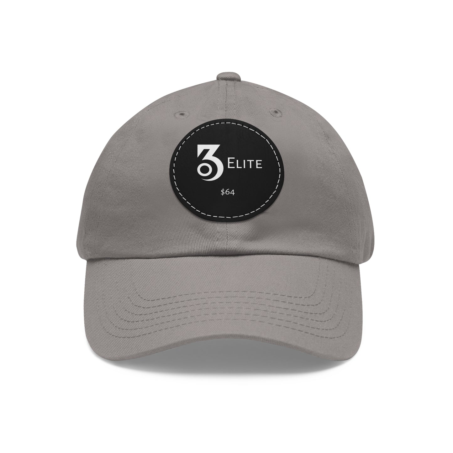 $64 Hat with Leather Patch (Round)