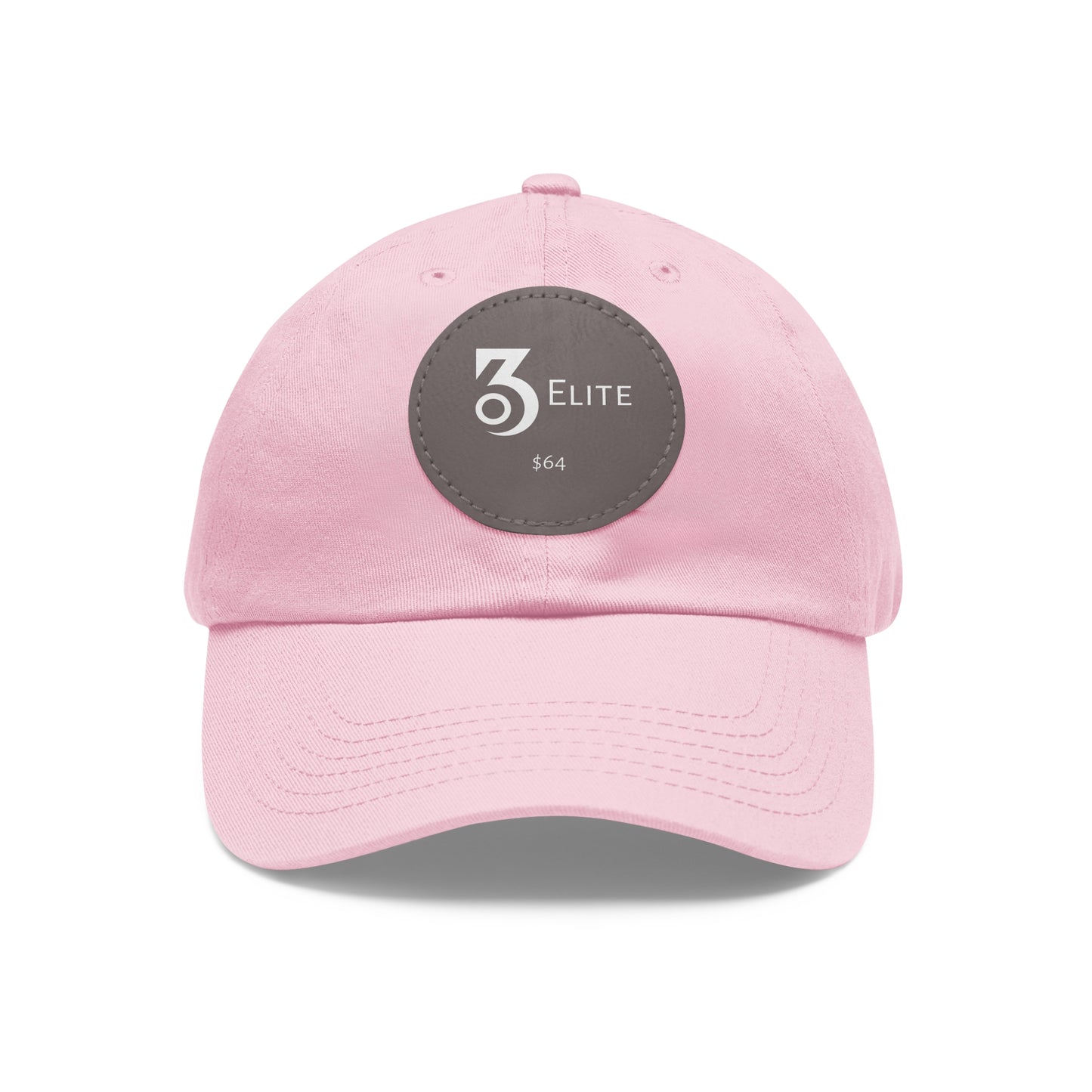 $64 Hat with Leather Patch (Round)