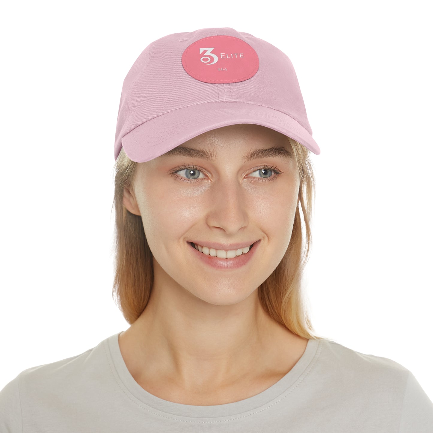 $64 Hat with Leather Patch (Round)