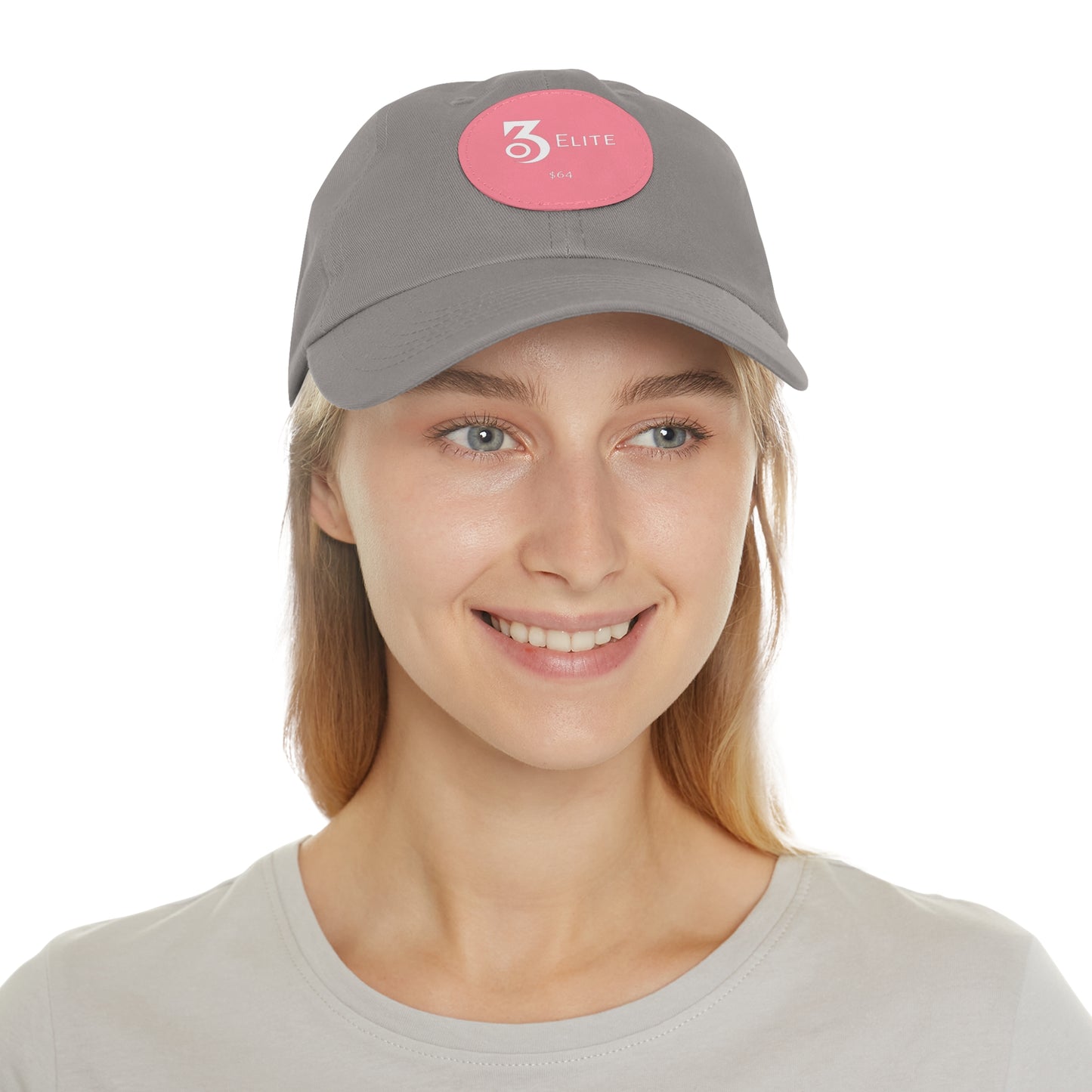 $64 Hat with Leather Patch (Round)
