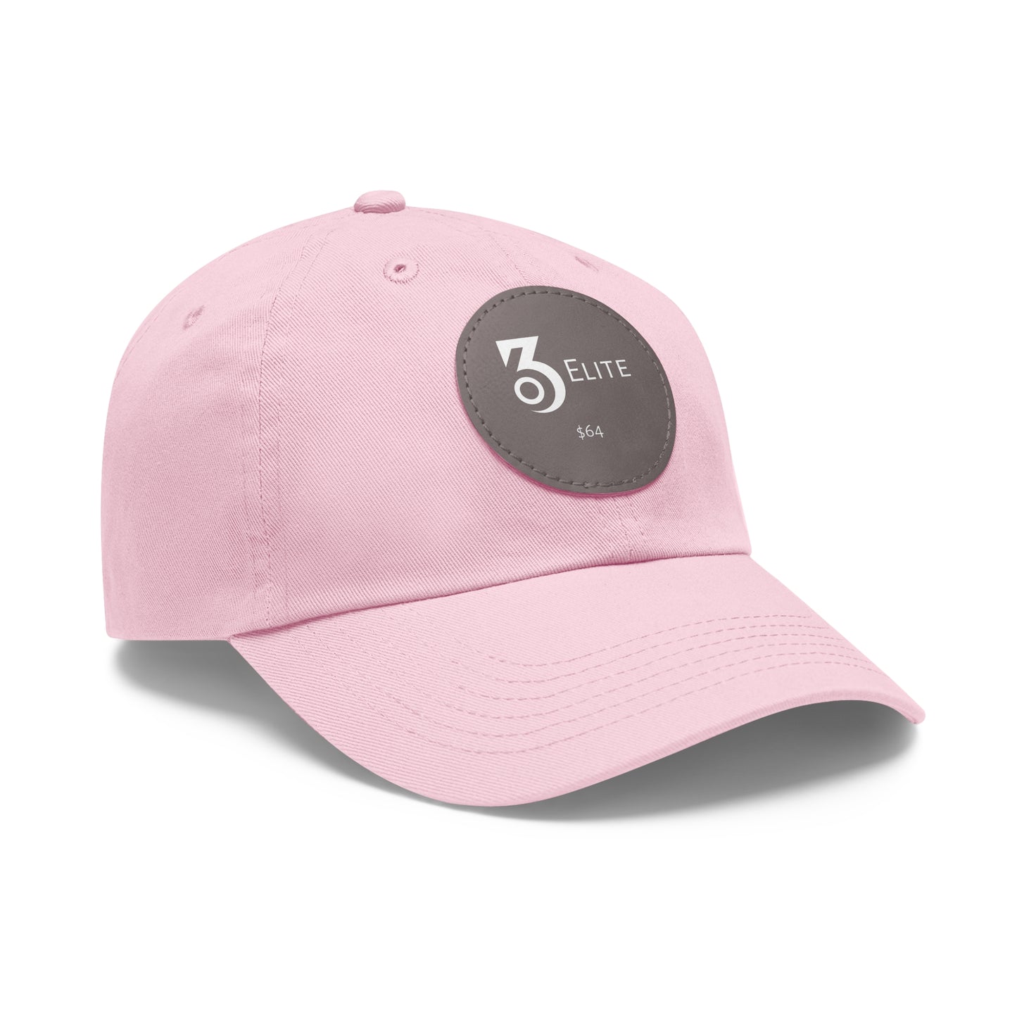 $64 Hat with Leather Patch (Round)