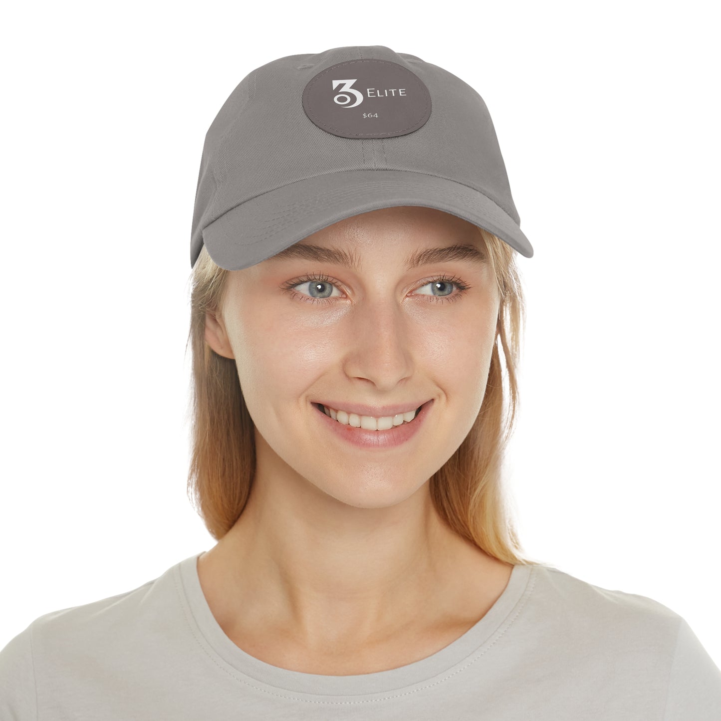 $64 Hat with Leather Patch (Round)