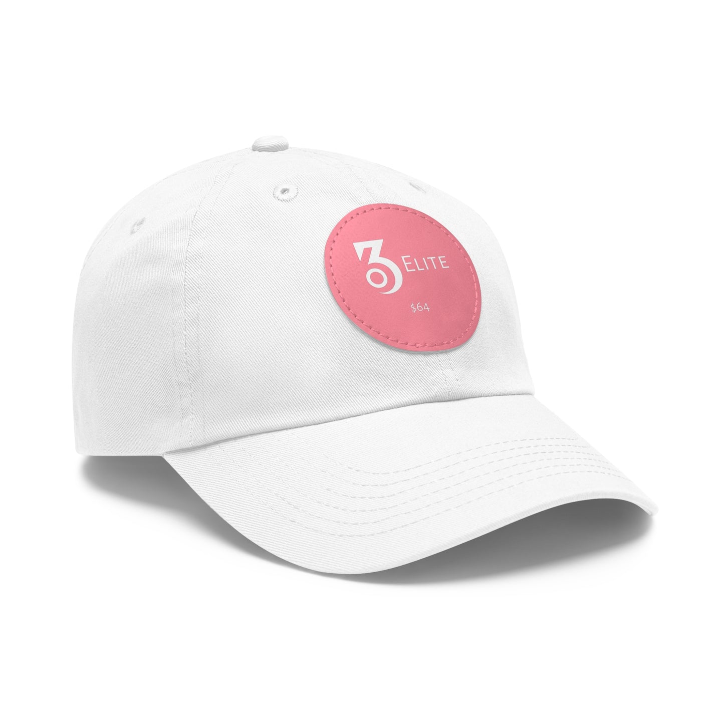 $64 Hat with Leather Patch (Round)