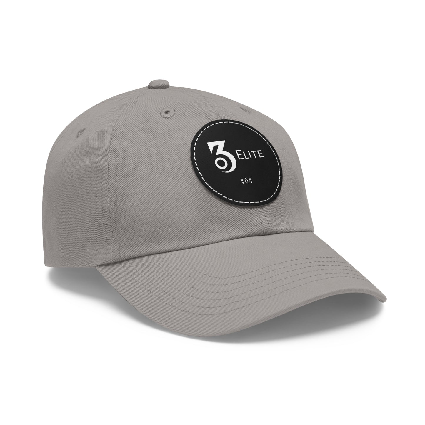 $64 Hat with Leather Patch (Round)
