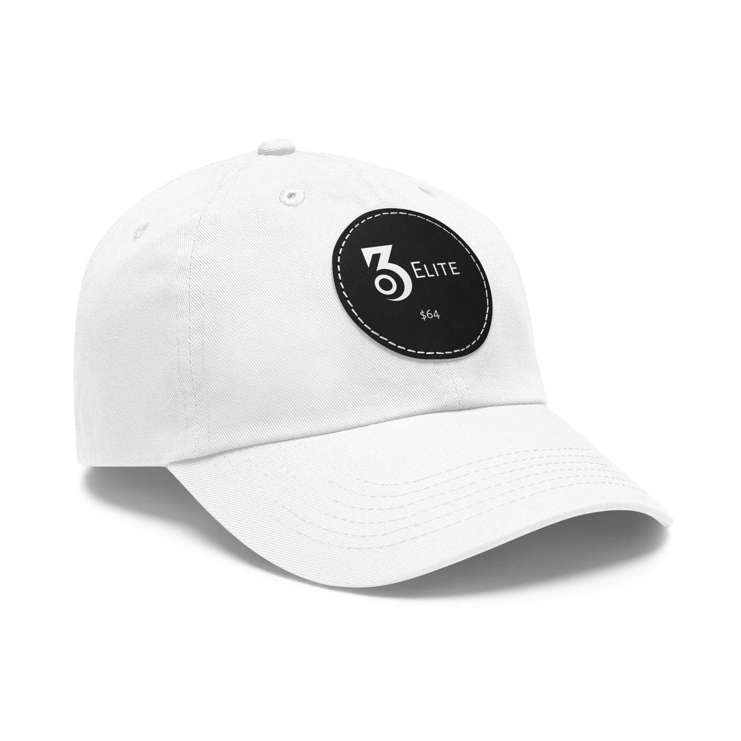 $64 Hat with Leather Patch (Round)
