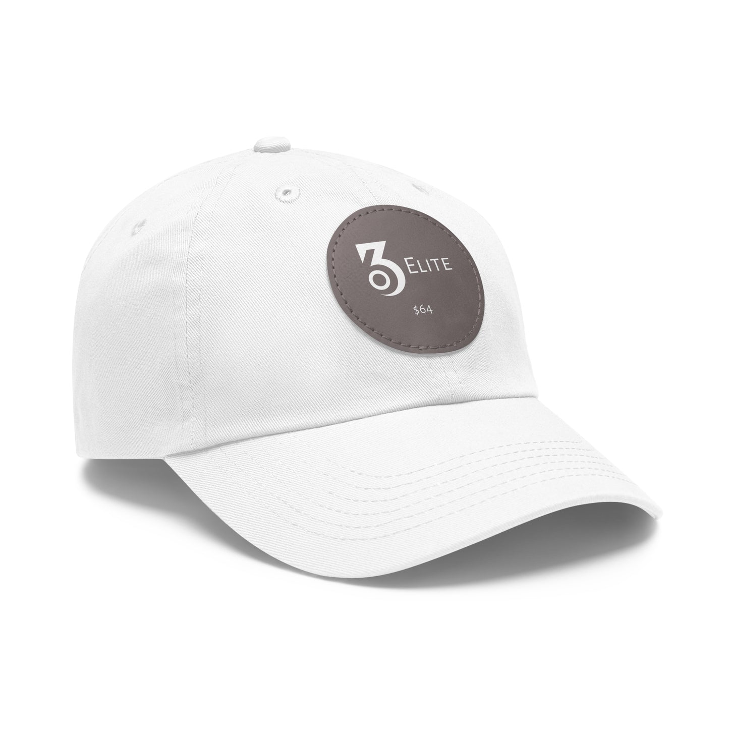$64 Hat with Leather Patch (Round)