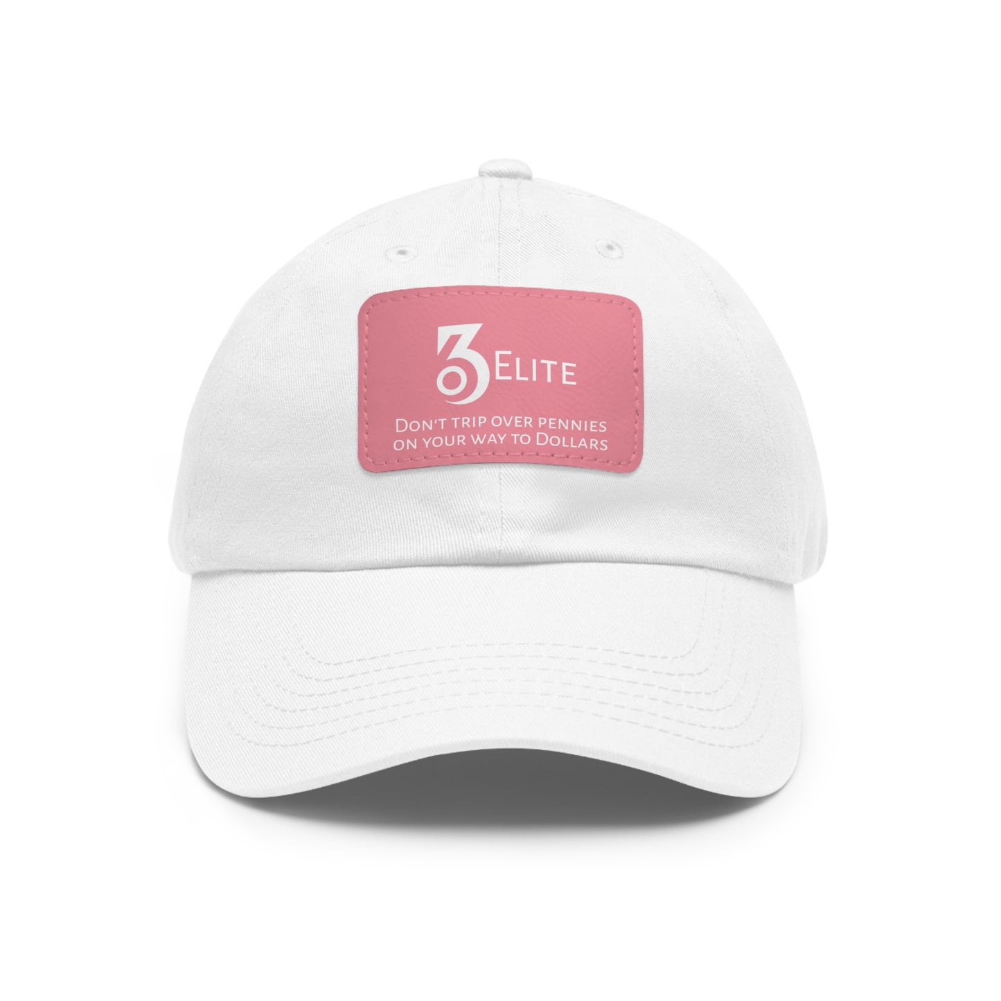 Don't Trip Over Pennies Hat with Leather Patch (Rectangle)