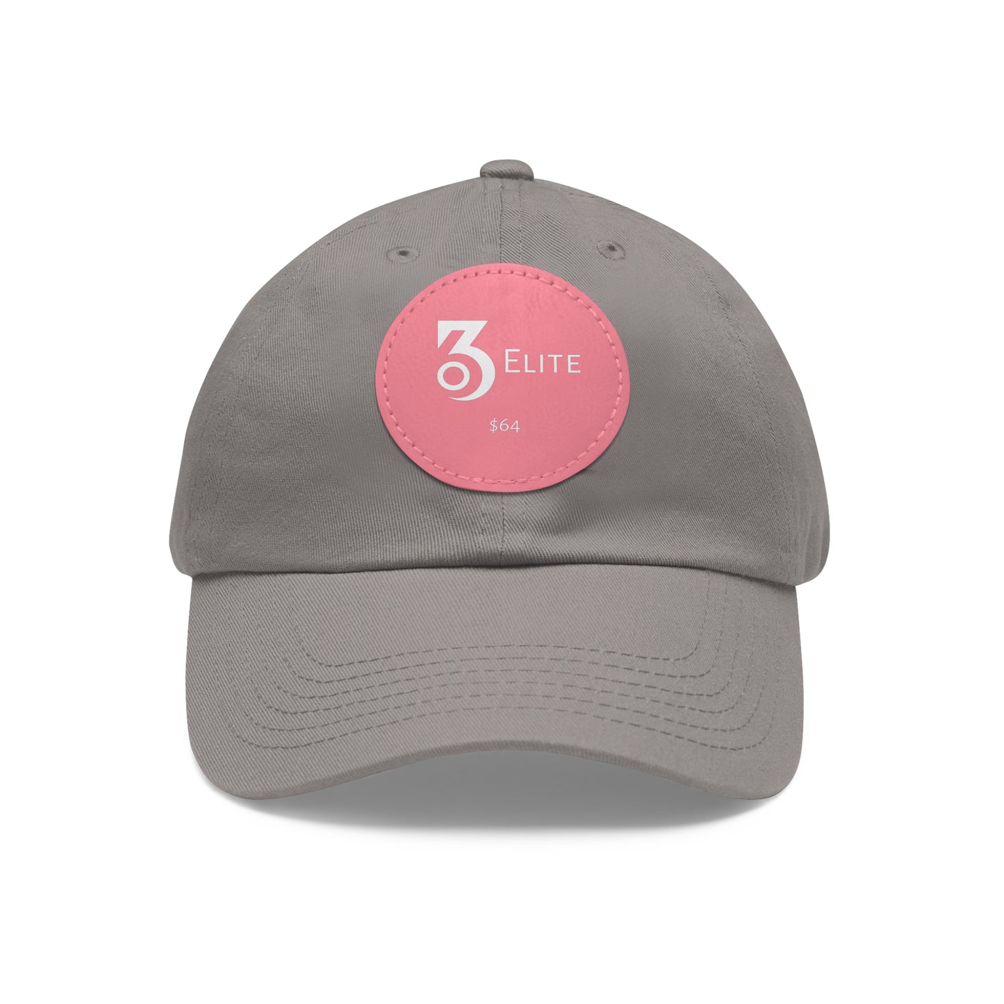 $64 Hat with Leather Patch (Round)