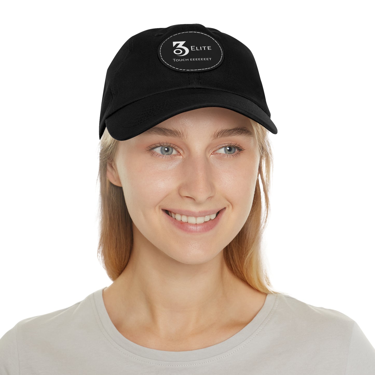 Touch Eeeeeeet Hat with Leather Patch (Round)