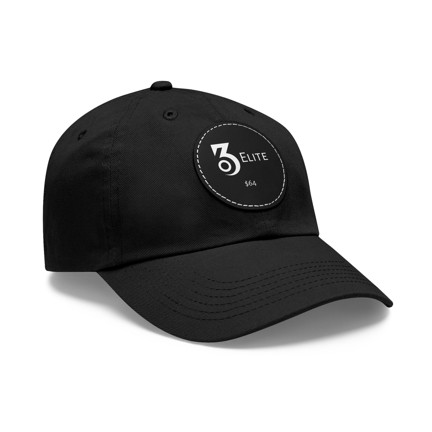$64 Hat with Leather Patch (Round)