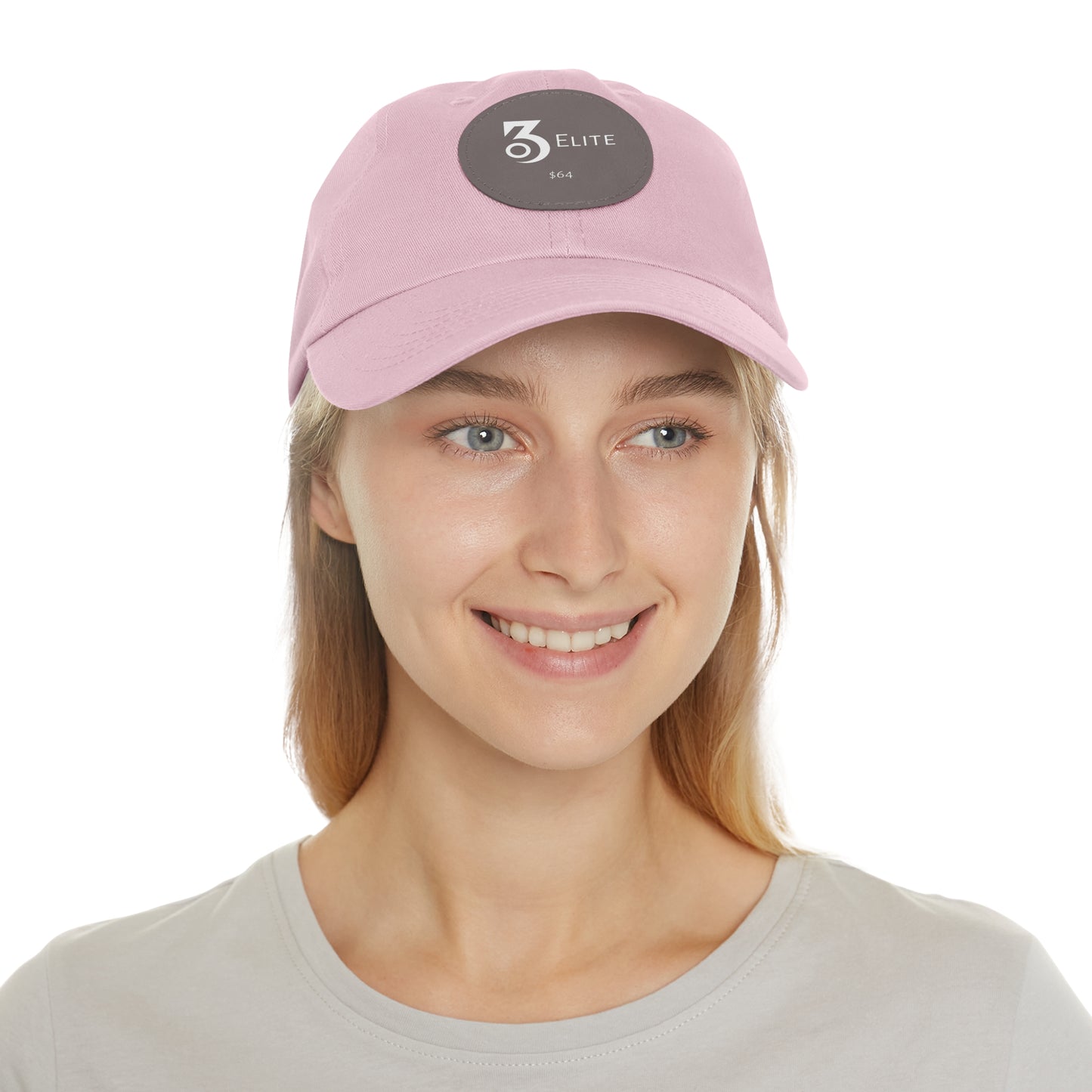 $64 Hat with Leather Patch (Round)