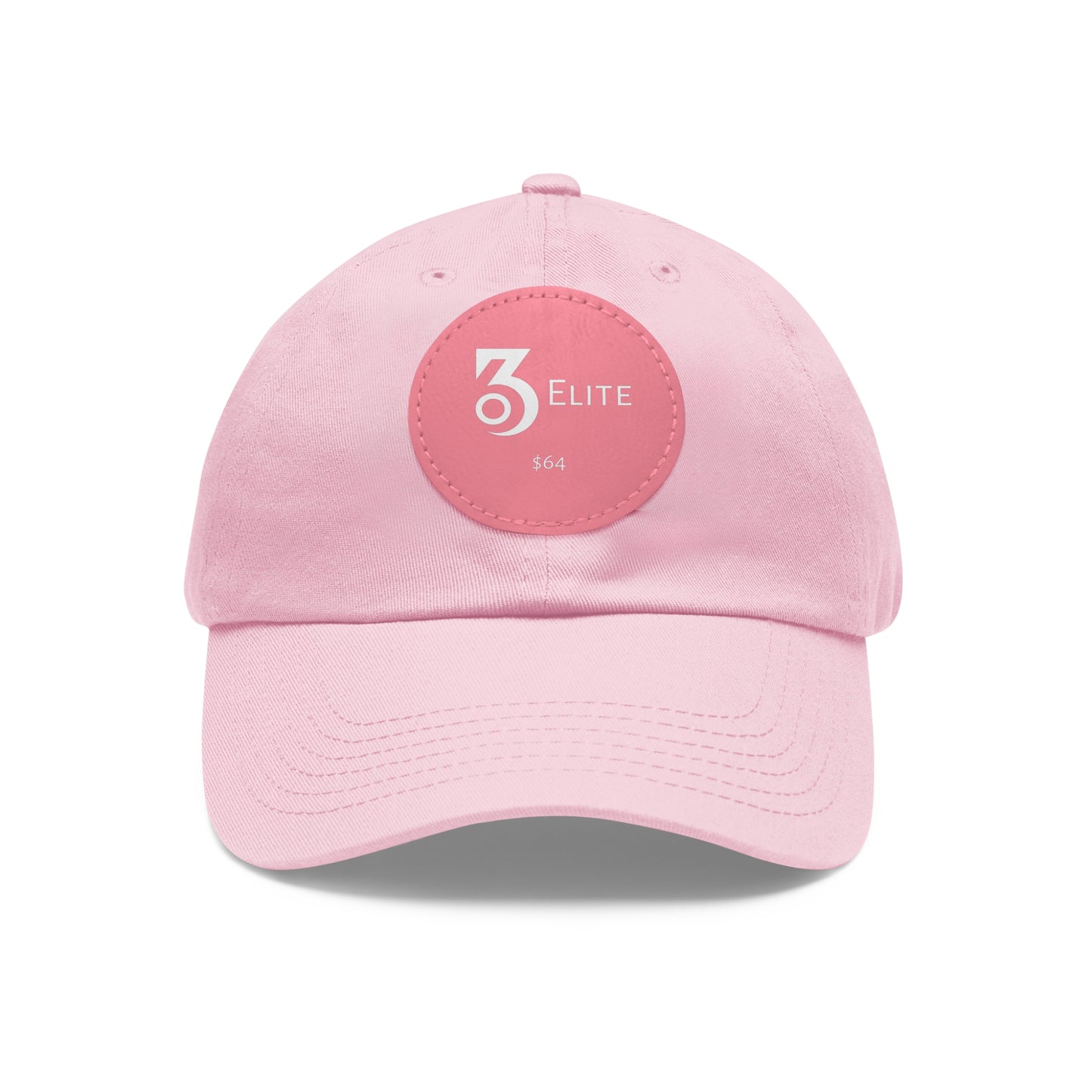 $64 Hat with Leather Patch (Round)