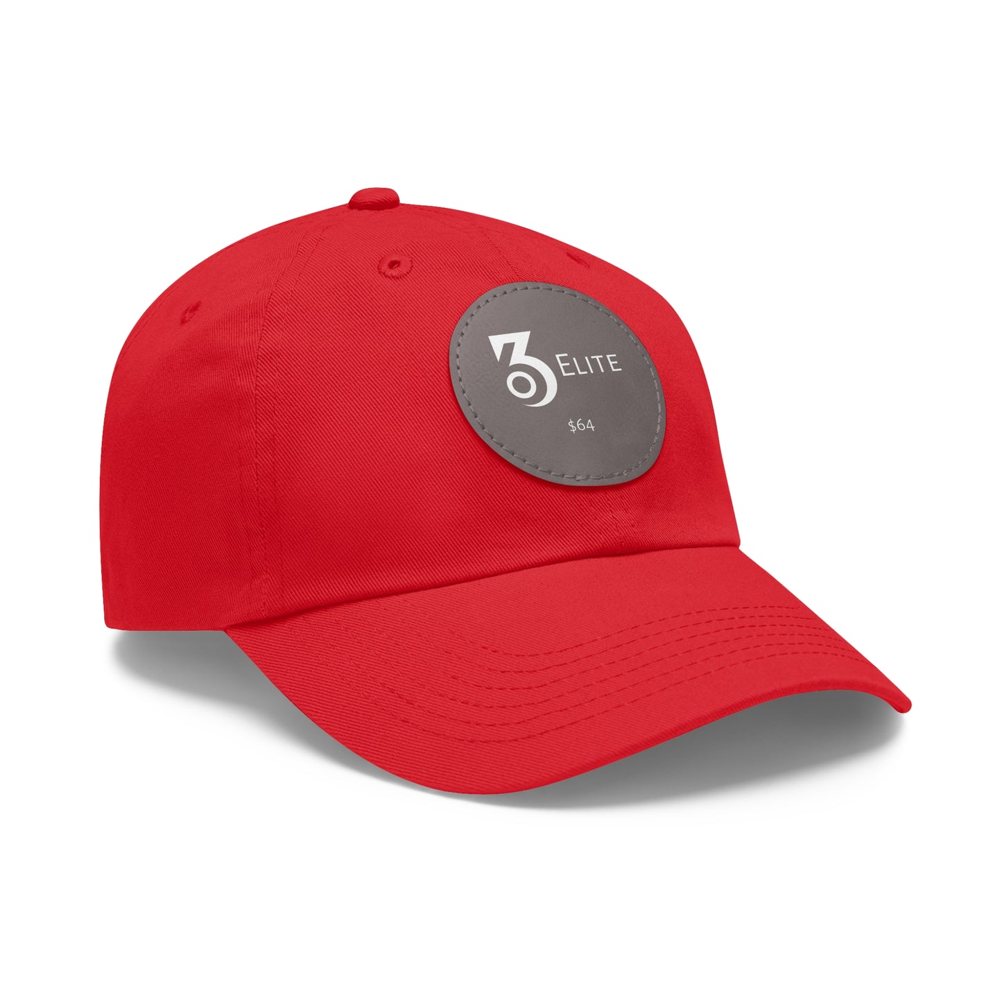 $64 Hat with Leather Patch (Round)