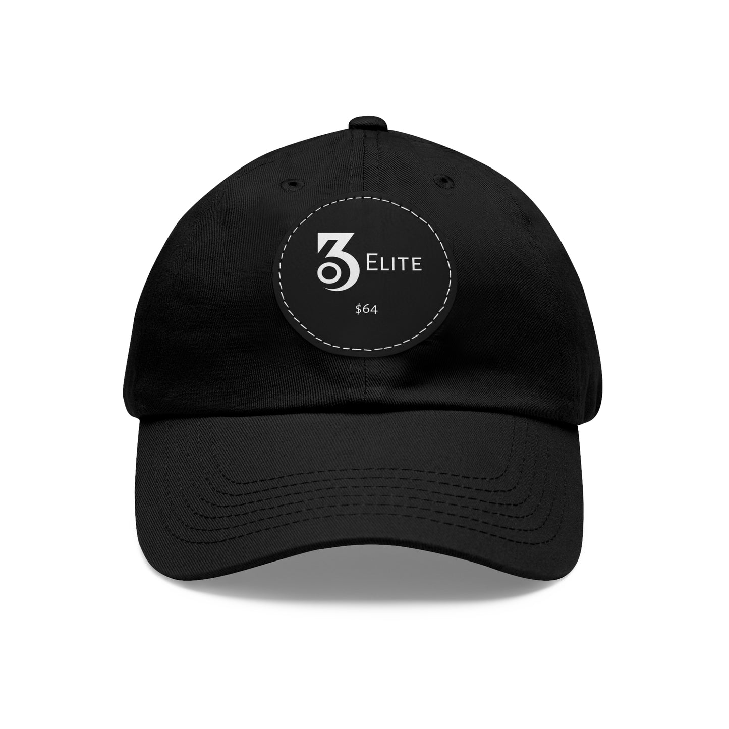 $64 Hat with Leather Patch (Round)