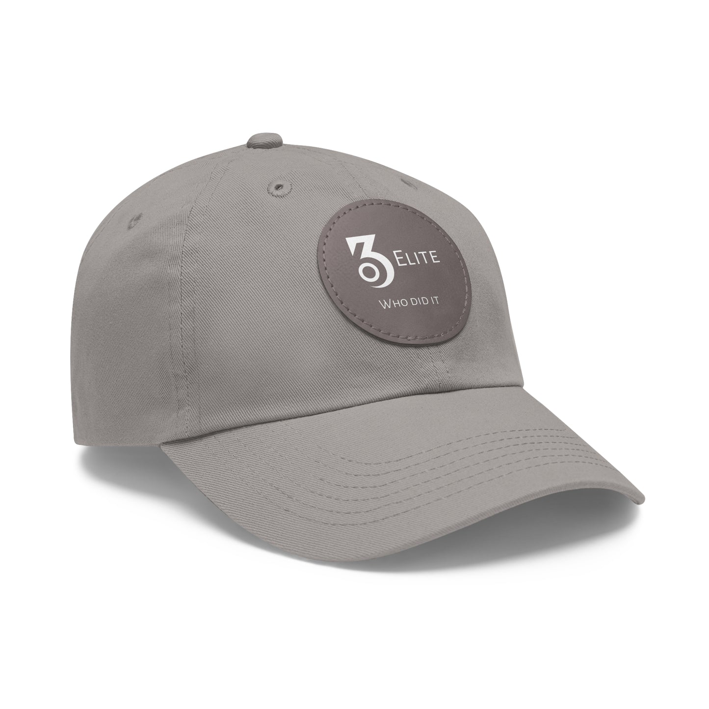 Who Did It Hat with Leather Patch (Round)
