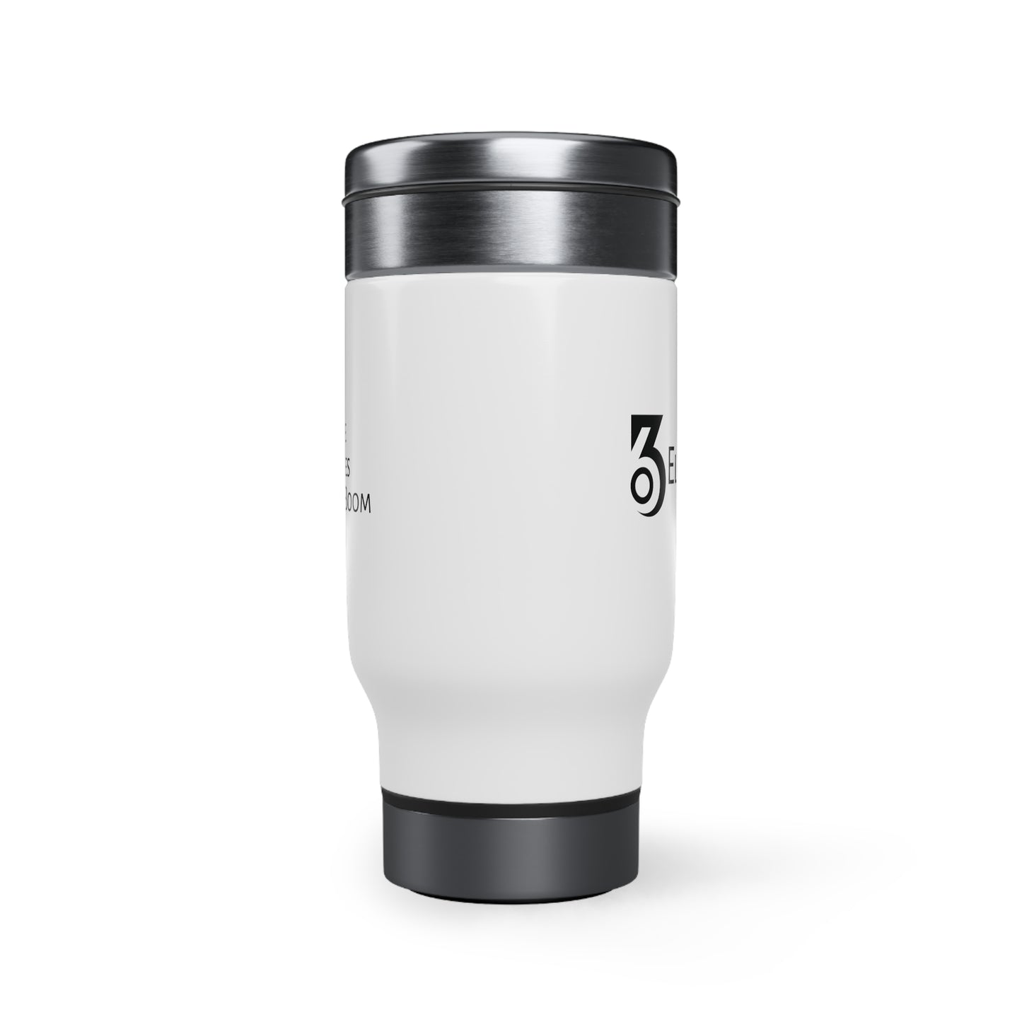 Here comes the Boom Stainless Steel Travel Mug with Handle, 14oz