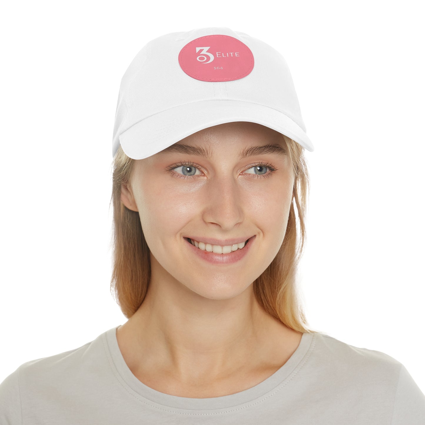 $64 Hat with Leather Patch (Round)