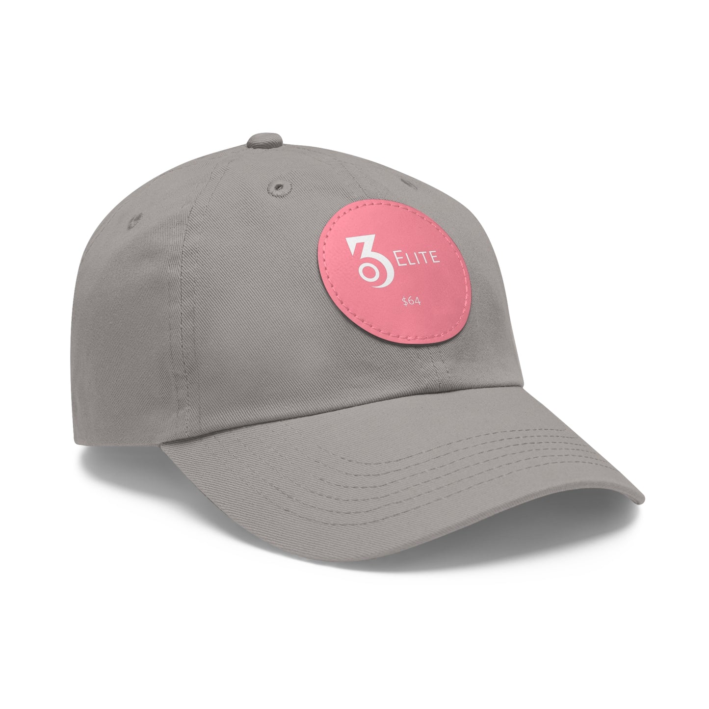$64 Hat with Leather Patch (Round)