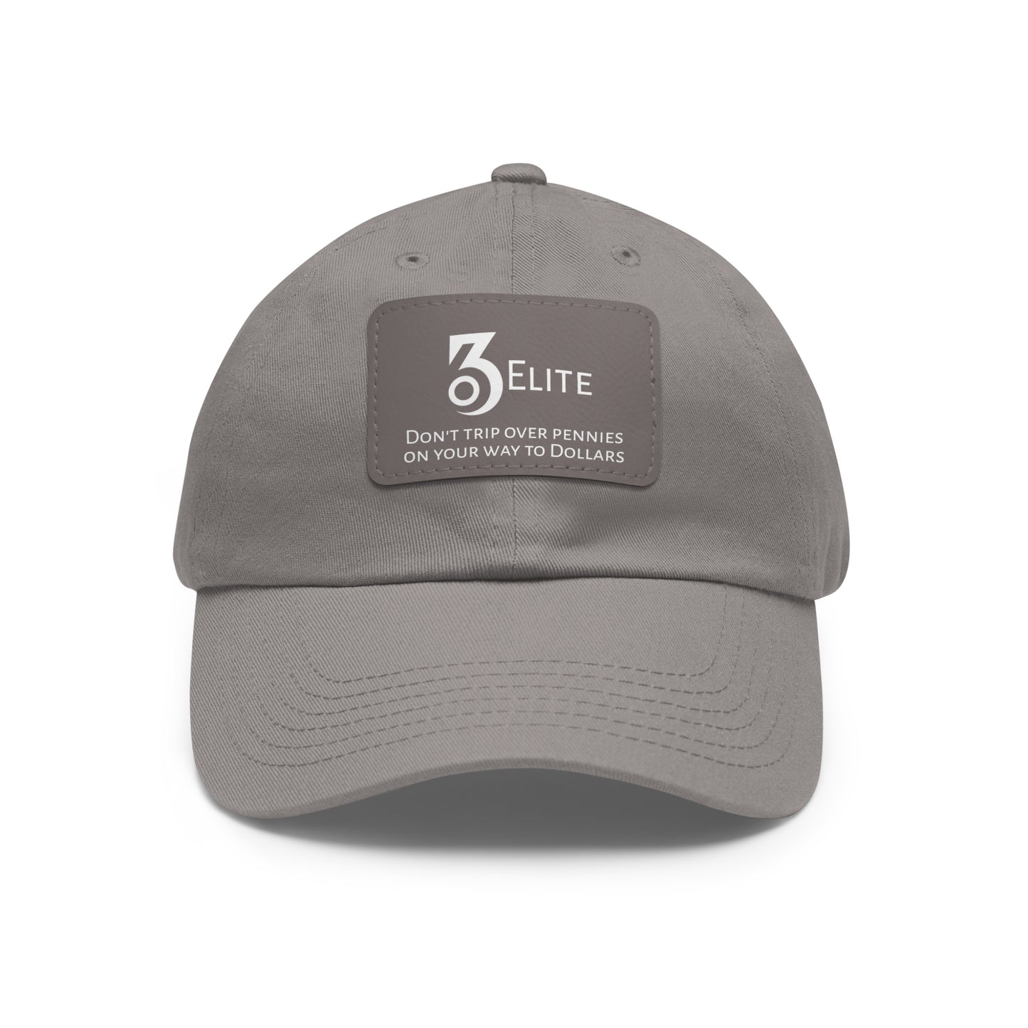 Don't Trip Over Pennies Hat with Leather Patch (Rectangle)