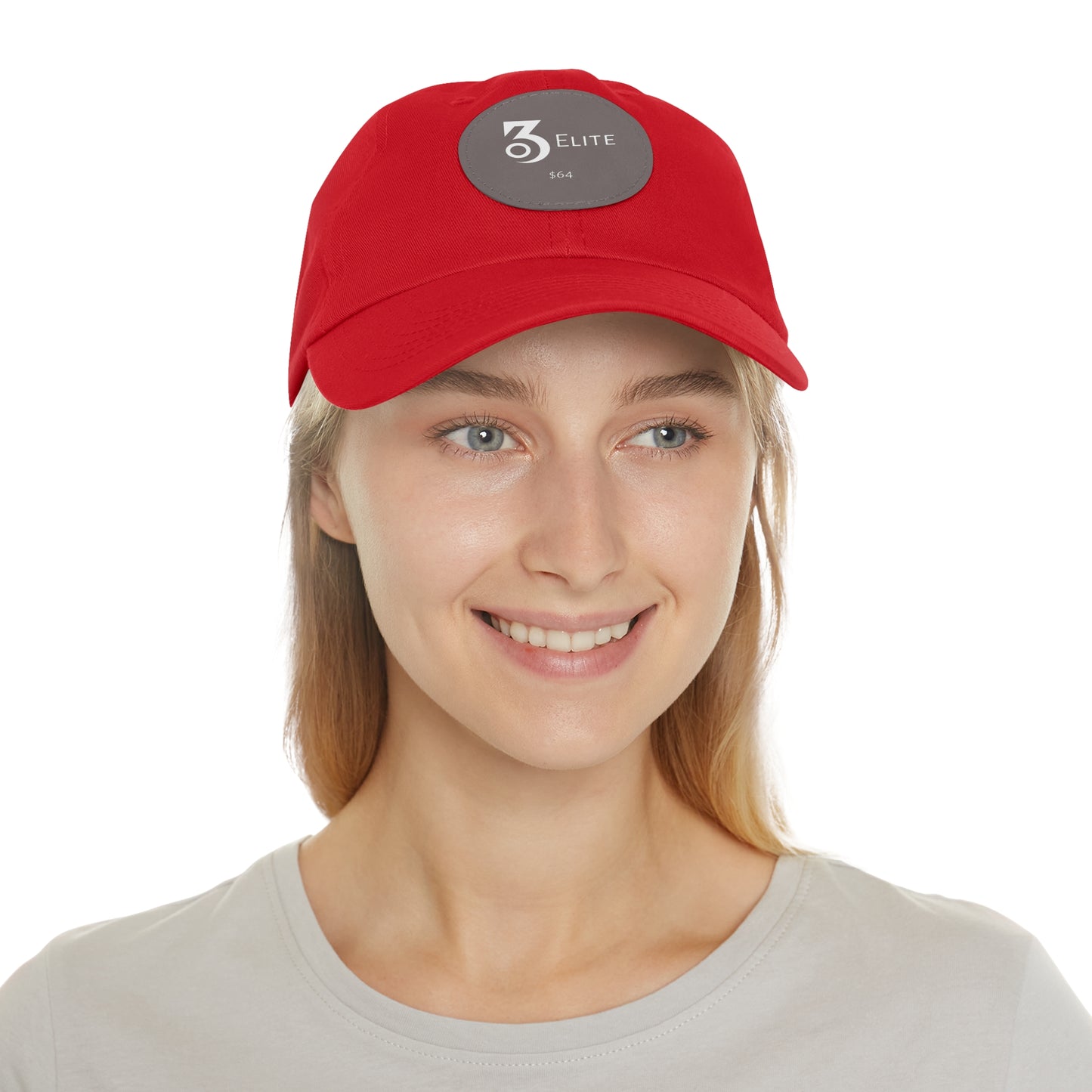 $64 Hat with Leather Patch (Round)