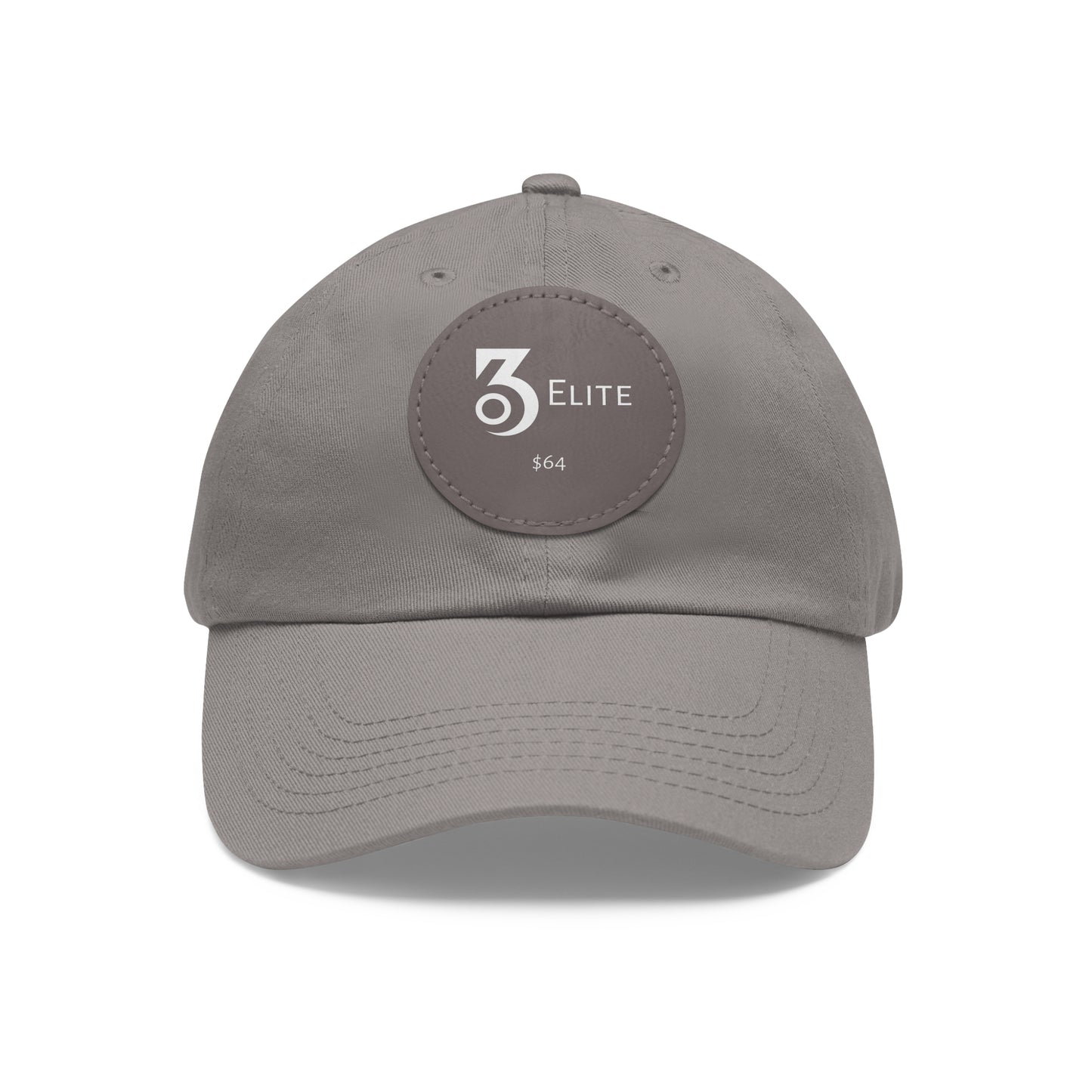 $64 Hat with Leather Patch (Round)