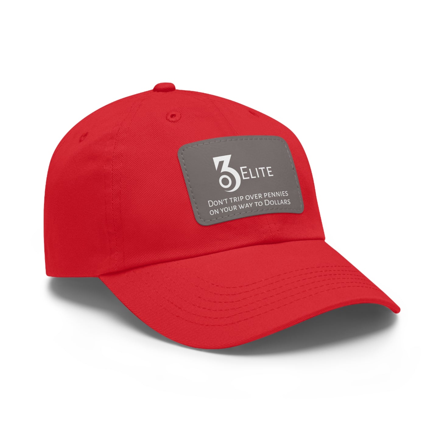 Don't Trip Over Pennies Hat with Leather Patch (Rectangle)