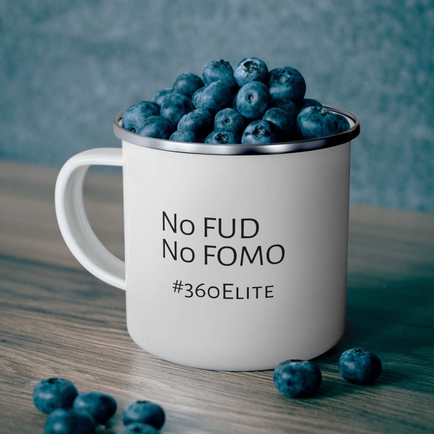 No FUD No FOMO Enamel Camping Mug