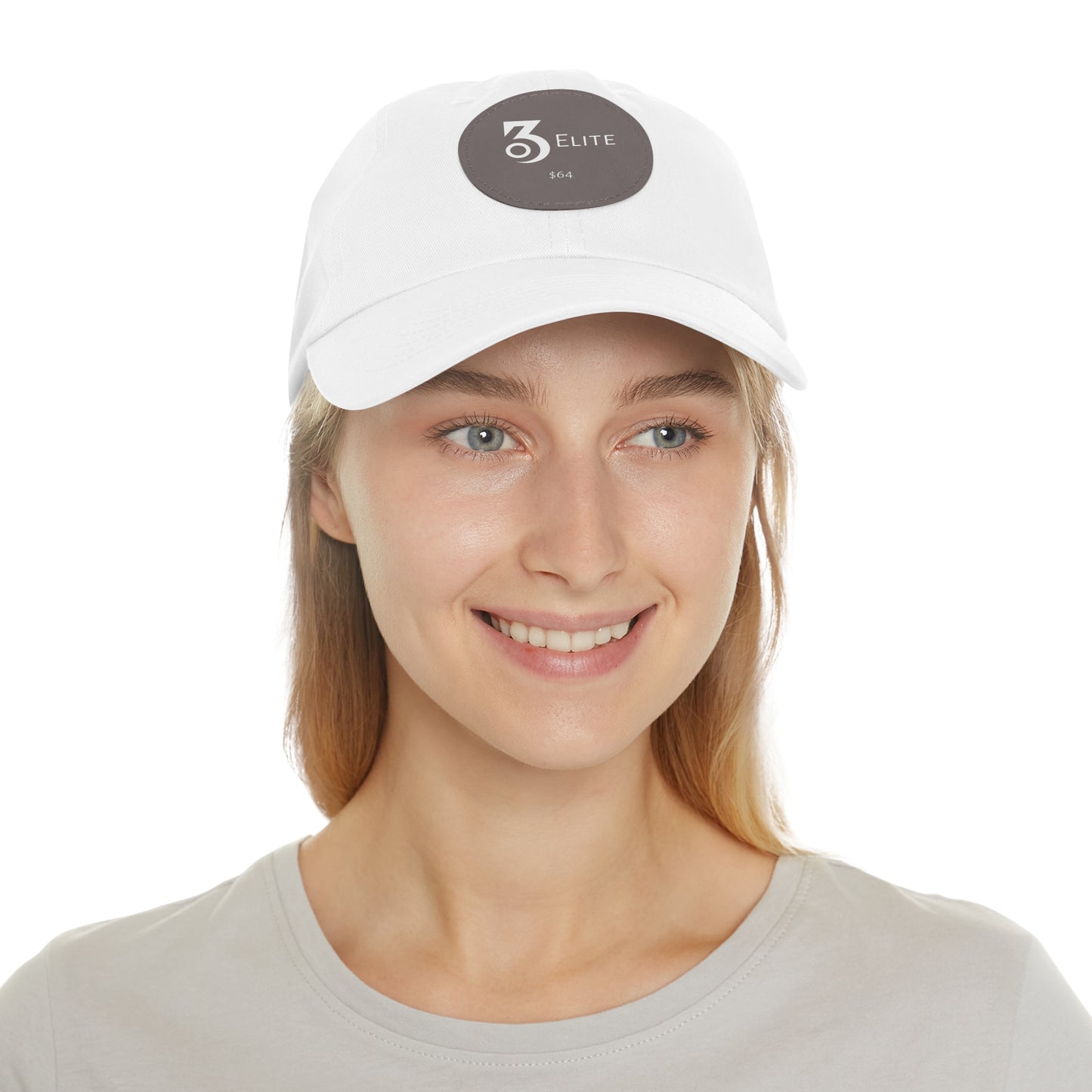 $64 Hat with Leather Patch (Round)