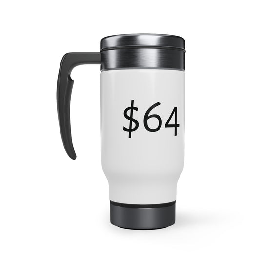$64 Stainless Steel Travel Mug with Handle, 14oz