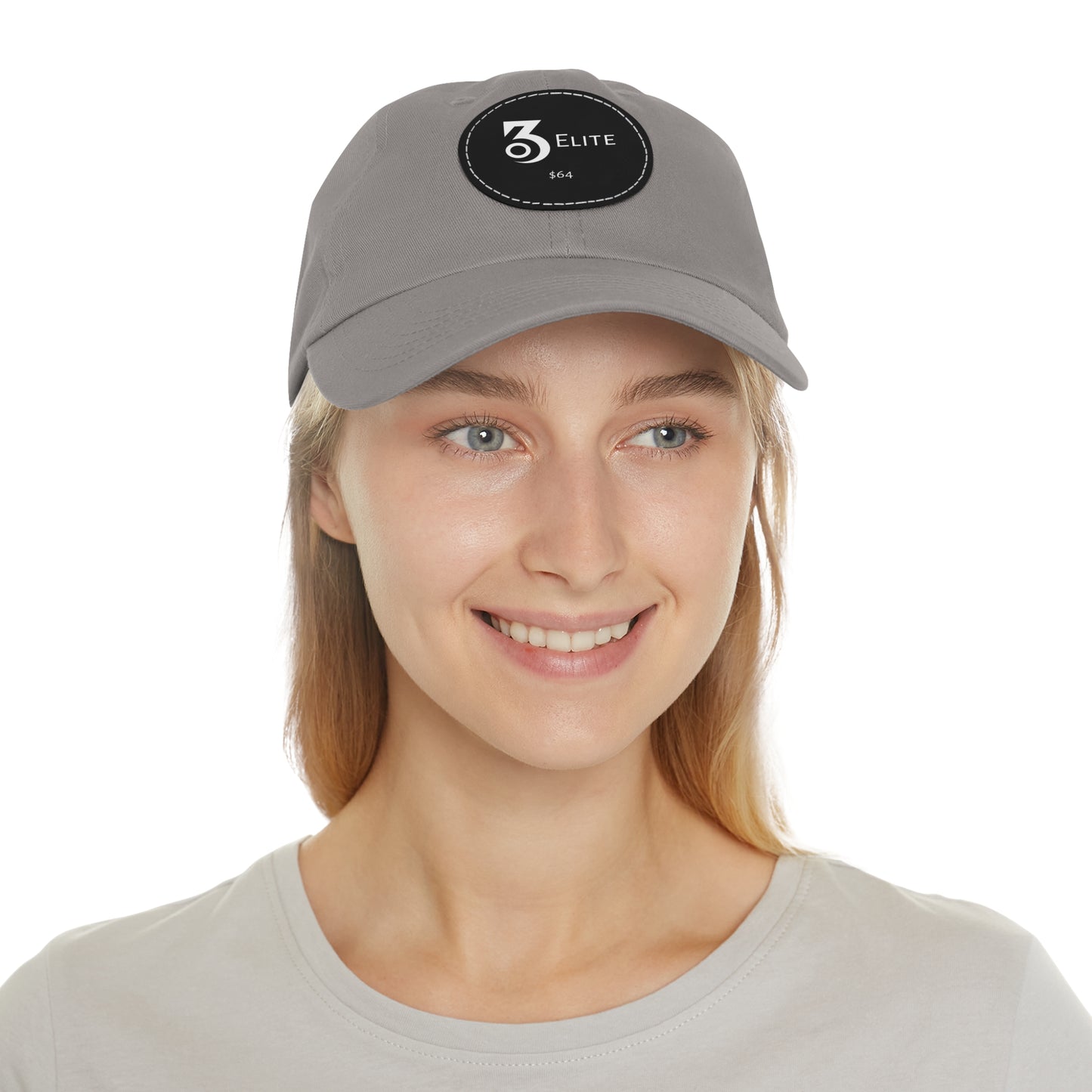 $64 Hat with Leather Patch (Round)