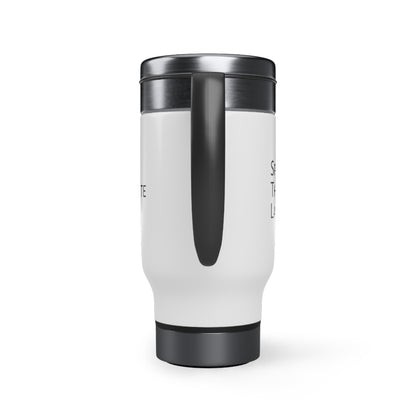 Speak the Language Stainless Steel Travel Mug with Handle, 14oz