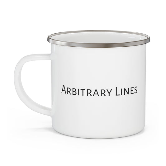 Arbitrary Lines Enamel Camping Mug