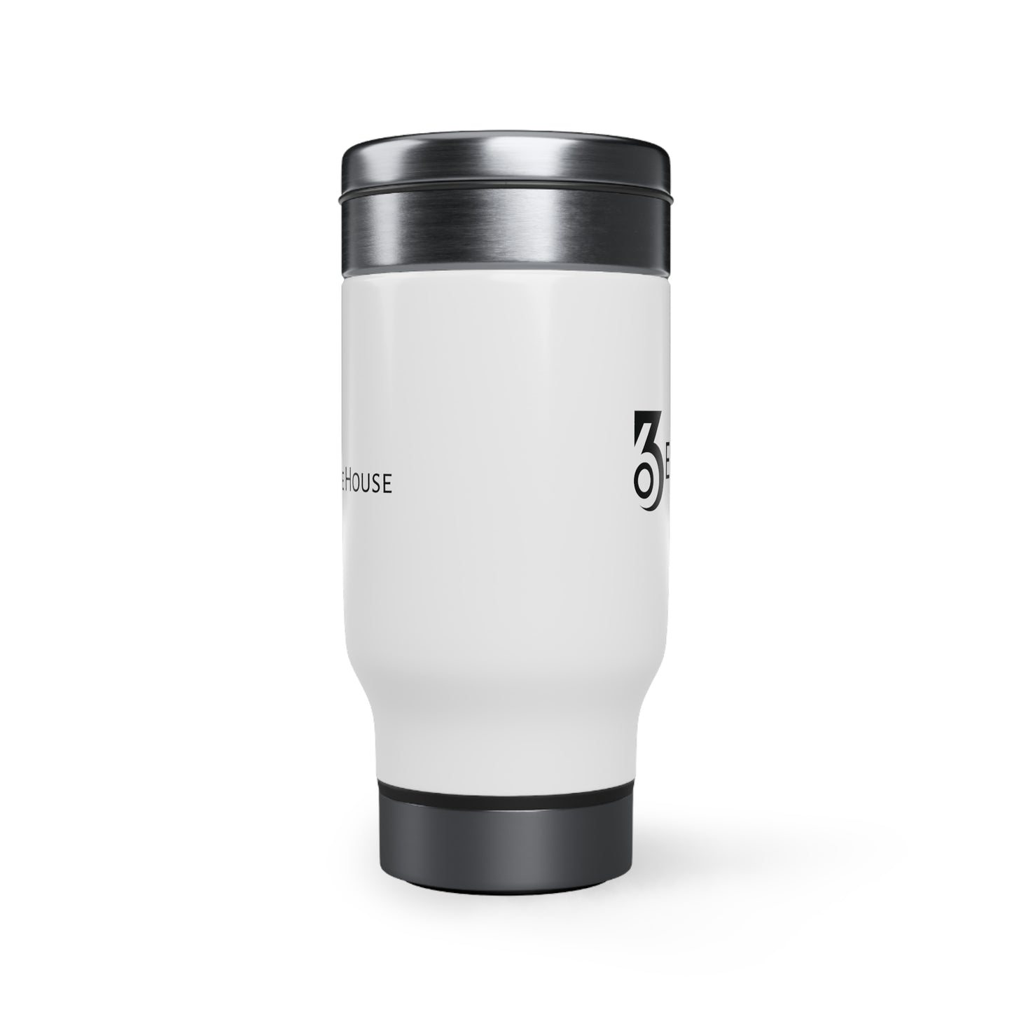 360 In the House Stainless Steel Travel Mug with Handle, 14oz